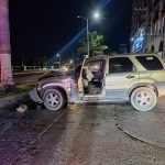 Estrella su camionetón contra una Palmera de Acero